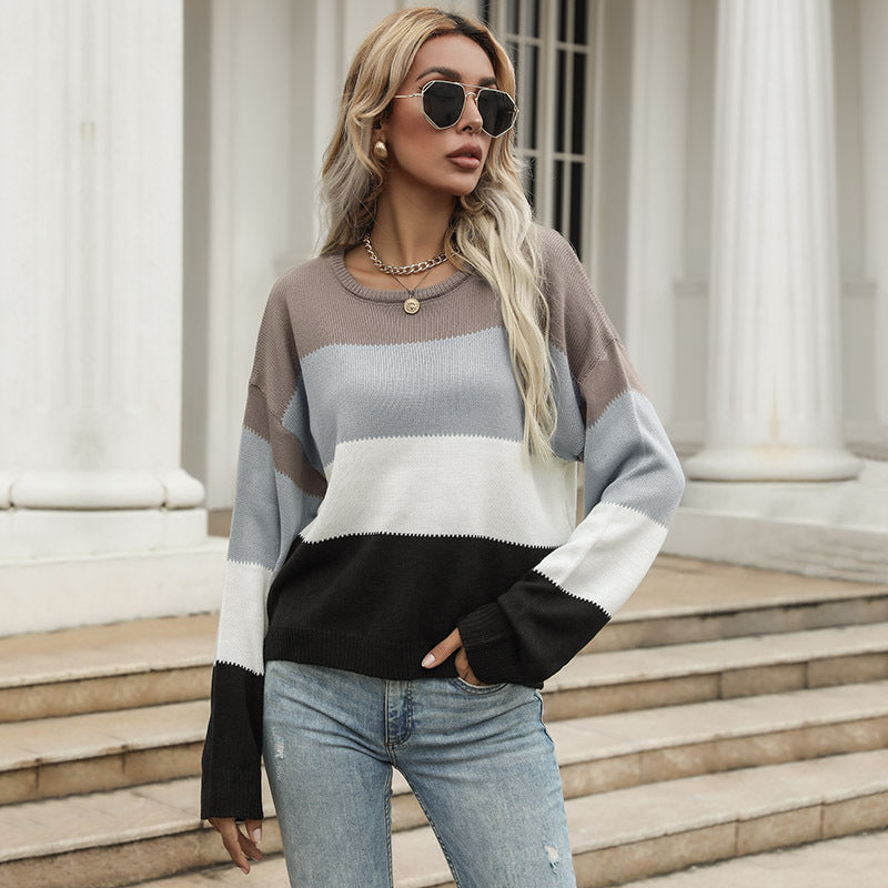 Color Block Knit Sweater — El bloque de color como firma | ATELIER NOVA