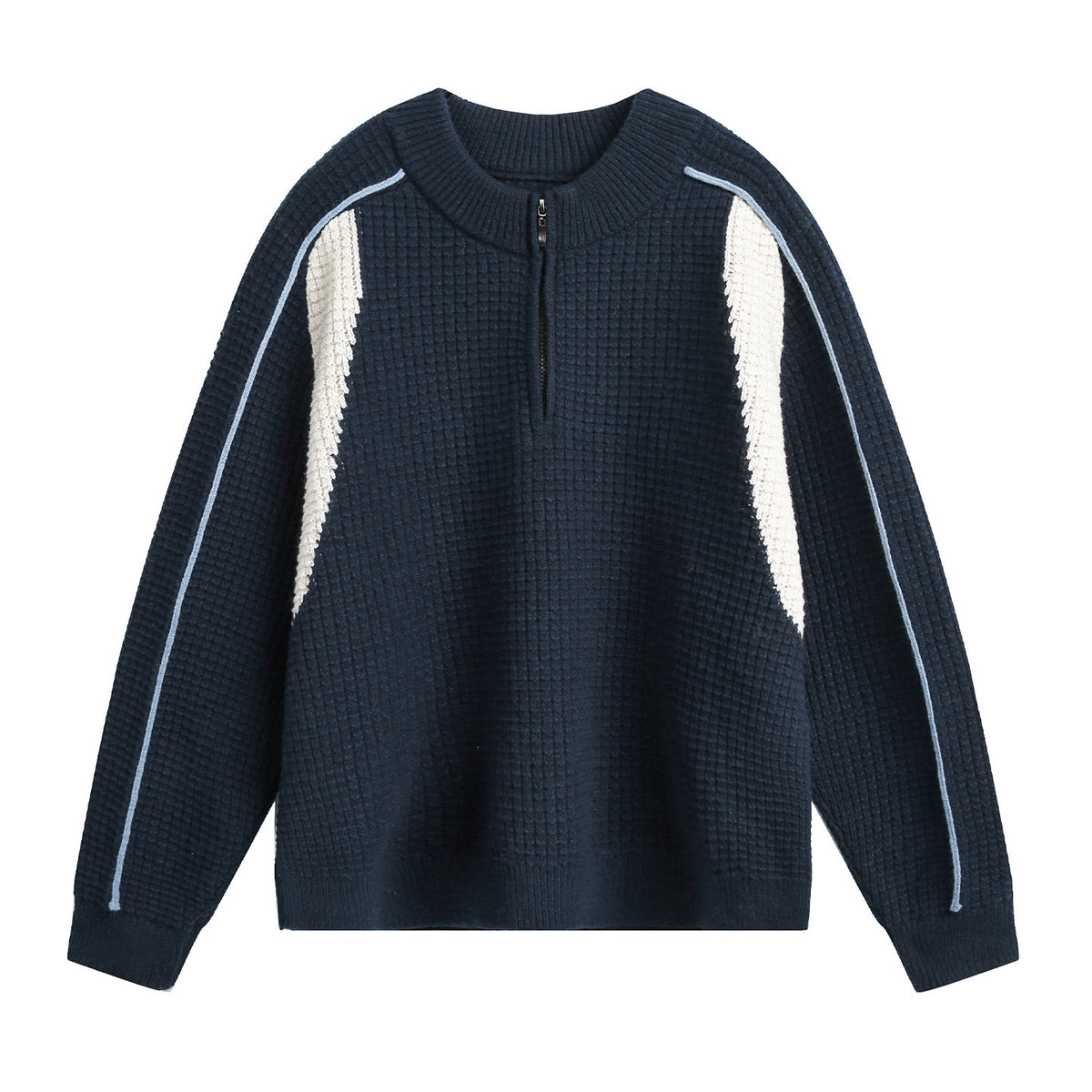 Half zip warm sweater for men