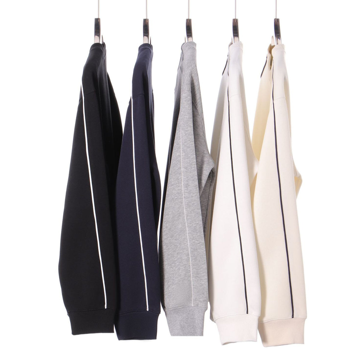 Color blocked round neck hoodie