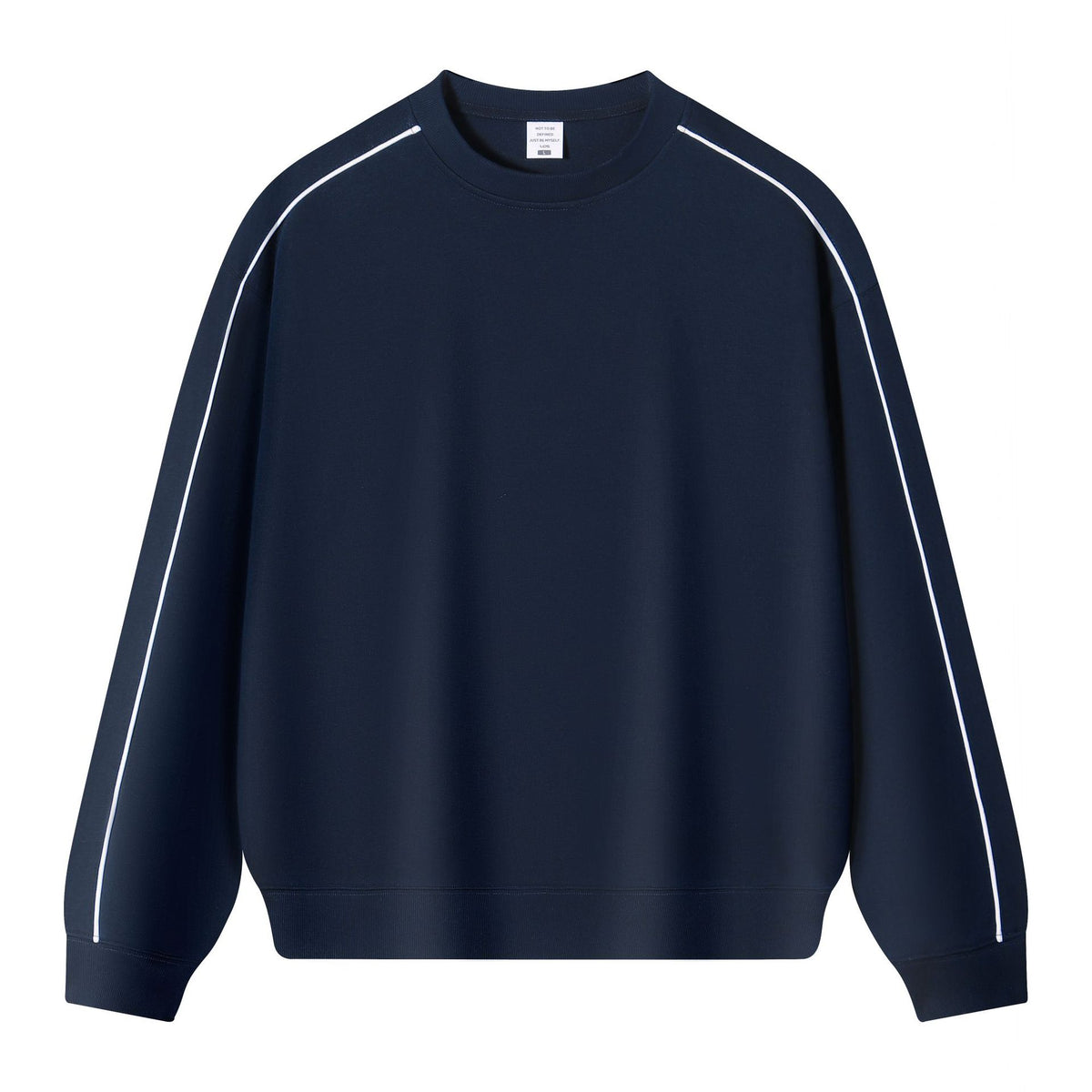 Color blocked round neck hoodie